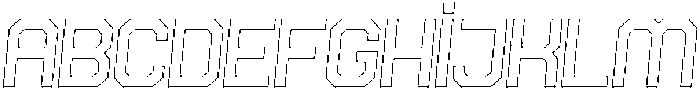 Soldier Outline Italic otf (400) Font LOWERCASE