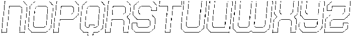 Soldier Outline Italic otf (400) Font LOWERCASE