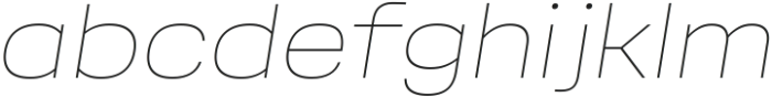 Soliden Thin Expanded Oblique ttf (100) Font LOWERCASE
