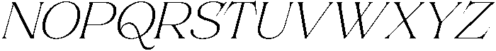 Solvea Extra Light Italic otf (200) Font UPPERCASE