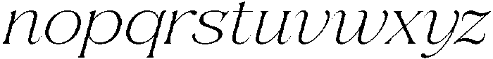 Solvea Extra Light Italic otf (200) Font LOWERCASE