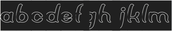Something-Hollow-Inverse otf (100) Font LOWERCASE