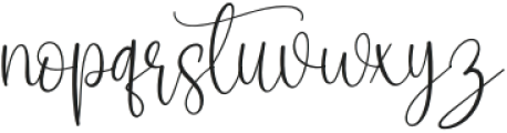 Sometime Signature Regular otf (400) Font LOWERCASE