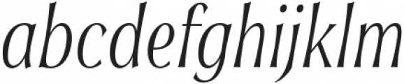 Soprani Cond Light Italic otf (300) Font LOWERCASE