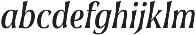 Soprani Ext Demi Italic otf (400) Font LOWERCASE