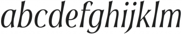 Soprani Ext Regular Italic otf (400) Font LOWERCASE