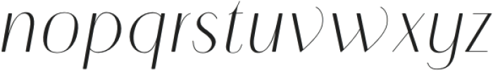 Sotira Thin Italic otf (100) Font LOWERCASE