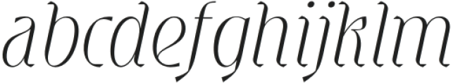 Souljiwa Thin Italic otf (100) Font LOWERCASE