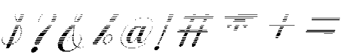 Soulmate Hatching Slant 24 Regular otf (400) Font OTHER CHARS