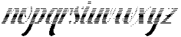 Soulmate Hatching Slant 24 Regular otf (400) Font LOWERCASE
