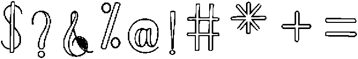 Soulmate Outline Bold 3 Regular otf (700) Font OTHER CHARS