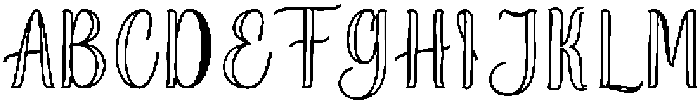 Soulmate Outline Bold 3 Regular otf (700) Font UPPERCASE