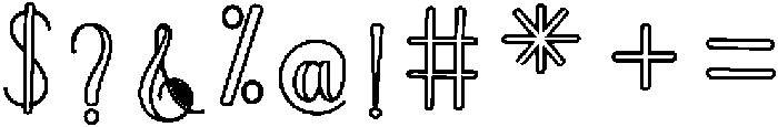 Soulmate Outline Bold 6 Regular otf (700) Font OTHER CHARS