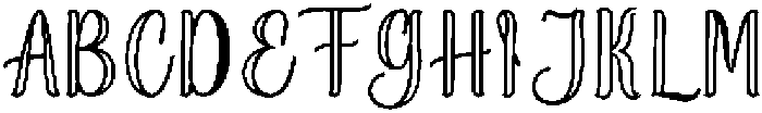 Soulmate Outline Bold 6 Regular otf (700) Font UPPERCASE