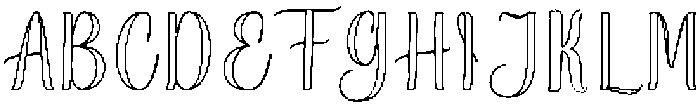 Soulmate Outline Bold Regular otf (700) Font UPPERCASE