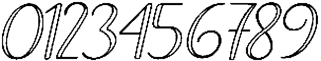 Soulmate Outline Bold Slant 12 Regular otf (700) Font OTHER CHARS