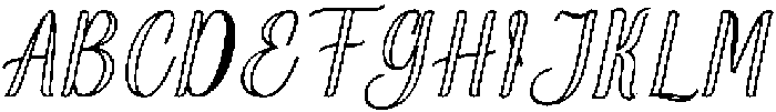 Soulmate Outline Bold Slant 12 Regular otf (700) Font UPPERCASE