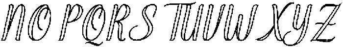 Soulmate Outline Bold Slant 12 Regular otf (700) Font UPPERCASE