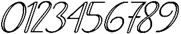 Soulmate Outline Bold Slant 18 Regular otf (700) Font OTHER CHARS