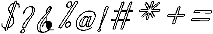 Soulmate Outline Bold Slant 18 Regular otf (700) Font OTHER CHARS