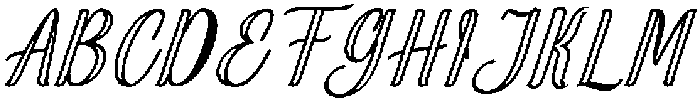 Soulmate Outline Bold Slant 18 Regular otf (700) Font UPPERCASE