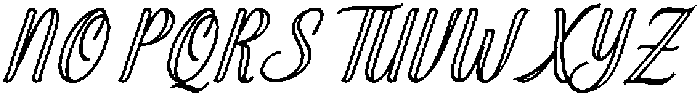 Soulmate Outline Bold Slant 18 Regular otf (700) Font UPPERCASE