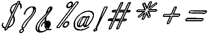 Soulmate Outline Bold Slant 24 Regular otf (700) Font OTHER CHARS