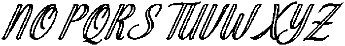Soulmate Outline Bold Slant 24 Regular otf (700) Font UPPERCASE