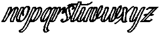 Soulmate Outline Bold Slant 24 Regular otf (700) Font LOWERCASE