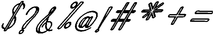 Soulmate Outline Bold Slant 30 Regular otf (700) Font OTHER CHARS