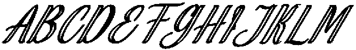 Soulmate Outline Bold Slant 30 Regular otf (700) Font UPPERCASE