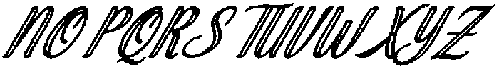 Soulmate Outline Bold Slant 30 Regular otf (700) Font UPPERCASE