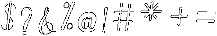 Soulmate Outline Bold Slant Regular otf (700) Font OTHER CHARS