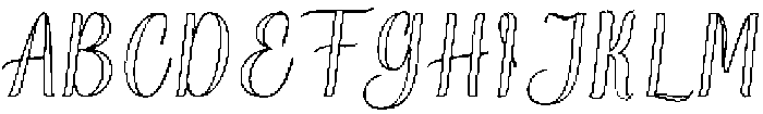 Soulmate Outline Bold Slant Regular otf (700) Font UPPERCASE