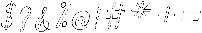 Soulmate Outline Slant 12 Regular otf (400) Font OTHER CHARS