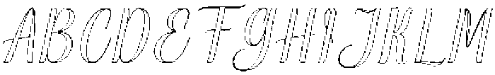 Soulmate Outline Slant 12 Regular otf (400) Font UPPERCASE