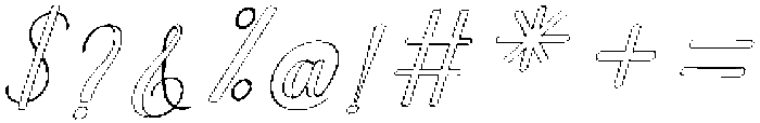 Soulmate Outline Slant 18 Regular otf (400) Font OTHER CHARS