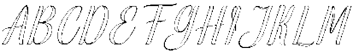Soulmate Outline Slant 18 Regular otf (400) Font UPPERCASE
