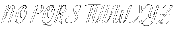 Soulmate Outline Slant 18 Regular otf (400) Font UPPERCASE