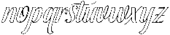 Soulmate Outline Slant 18 Regular otf (400) Font LOWERCASE