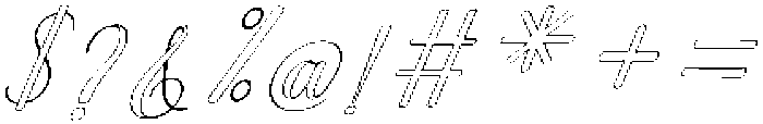Soulmate Outline Slant 24 Regular otf (400) Font OTHER CHARS