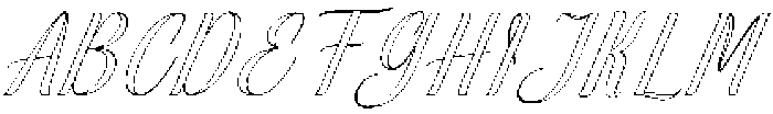Soulmate Outline Slant 24 Regular otf (400) Font UPPERCASE