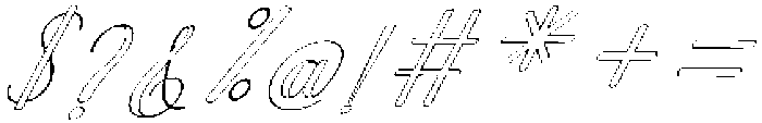 Soulmate Outline Slant 30 Regular otf (400) Font OTHER CHARS