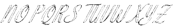 Soulmate Outline Slant 30 Regular otf (400) Font UPPERCASE