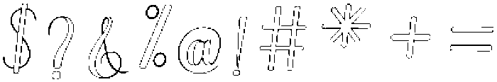 Soulmate Outline Slant Regular otf (400) Font OTHER CHARS
