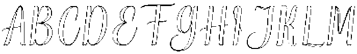 Soulmate Outline Slant Regular otf (400) Font UPPERCASE