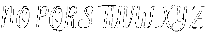 Soulmate Outline Slant Regular otf (400) Font UPPERCASE