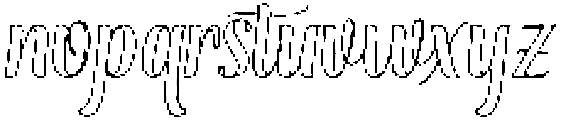 Soulmate Outline Slant Regular otf (400) Font LOWERCASE