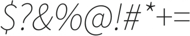 Source Sans Pro ExtraLight Italic otf (200) Font OTHER CHARS