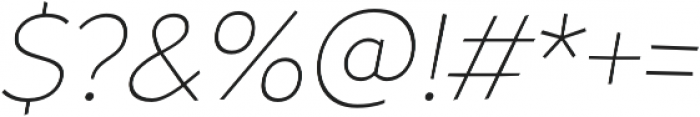 Souses Thin Italic otf (100) Font OTHER CHARS